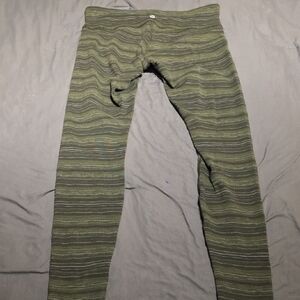 Lululemon Striped Green Leggings